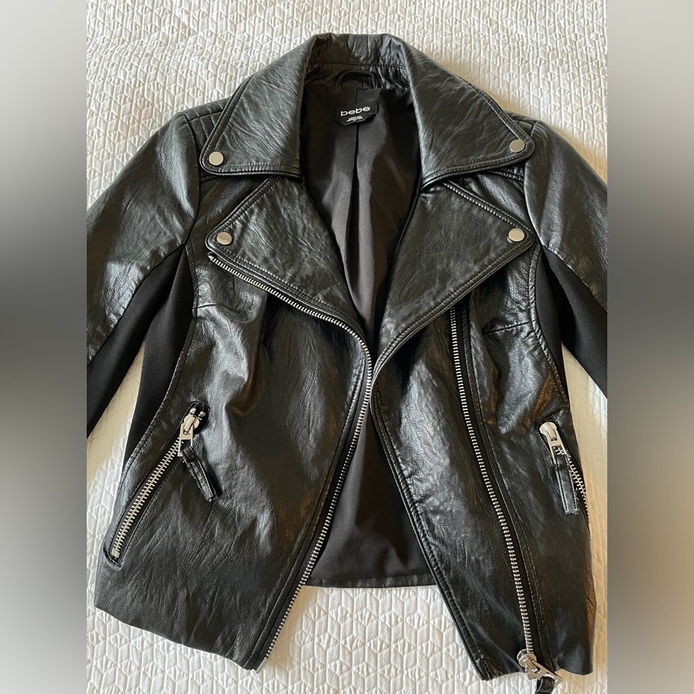 BEBE faux leather jacket